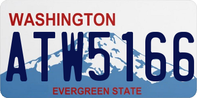 WA license plate ATW5166