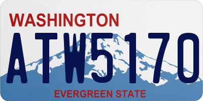 WA license plate ATW5170