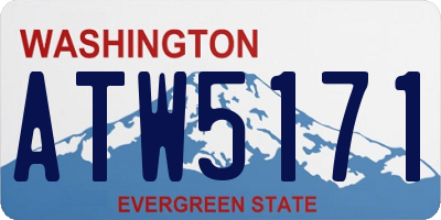 WA license plate ATW5171