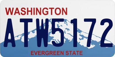 WA license plate ATW5172