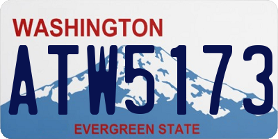 WA license plate ATW5173