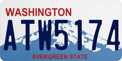 WA license plate ATW5174