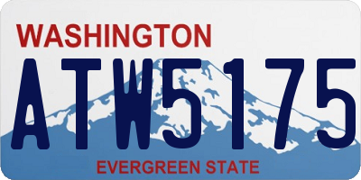 WA license plate ATW5175
