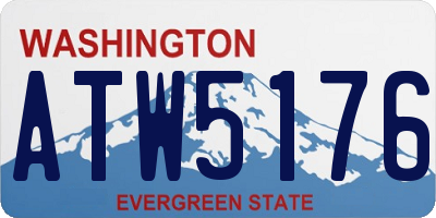 WA license plate ATW5176
