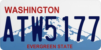 WA license plate ATW5177