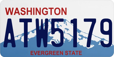 WA license plate ATW5179