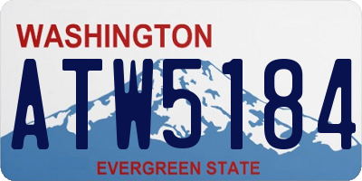 WA license plate ATW5184