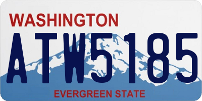 WA license plate ATW5185