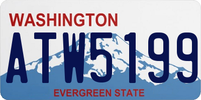 WA license plate ATW5199