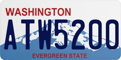 WA license plate ATW5200