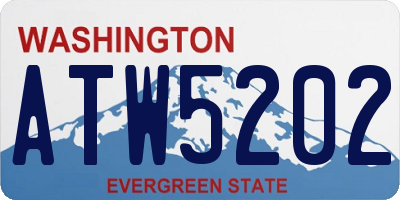 WA license plate ATW5202