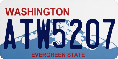 WA license plate ATW5207