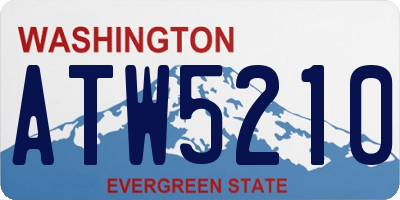 WA license plate ATW5210