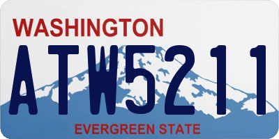 WA license plate ATW5211