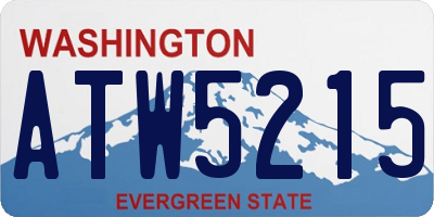 WA license plate ATW5215