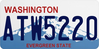 WA license plate ATW5220