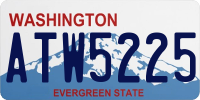 WA license plate ATW5225