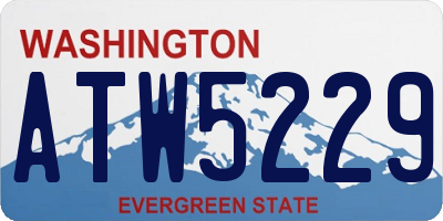 WA license plate ATW5229