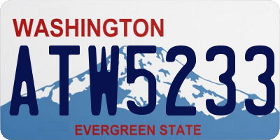 WA license plate ATW5233