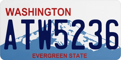 WA license plate ATW5236