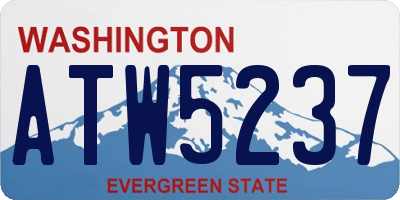 WA license plate ATW5237