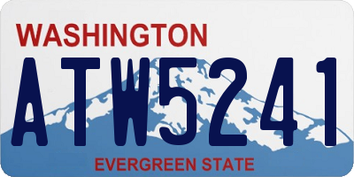 WA license plate ATW5241