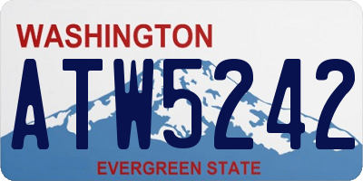 WA license plate ATW5242