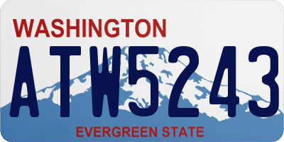 WA license plate ATW5243