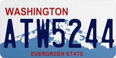 WA license plate ATW5244