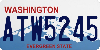 WA license plate ATW5245
