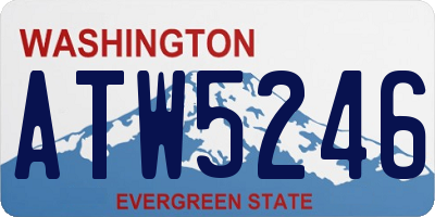 WA license plate ATW5246