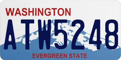 WA license plate ATW5248