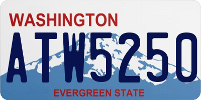 WA license plate ATW5250