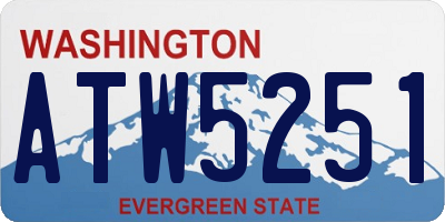 WA license plate ATW5251