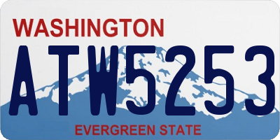 WA license plate ATW5253