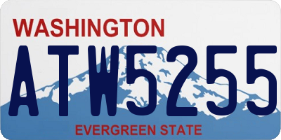 WA license plate ATW5255