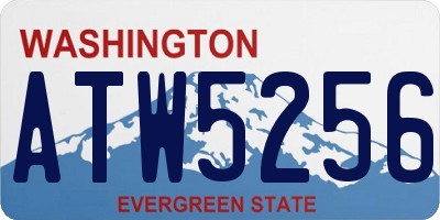 WA license plate ATW5256