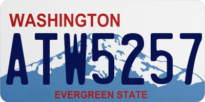 WA license plate ATW5257