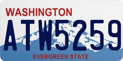 WA license plate ATW5259