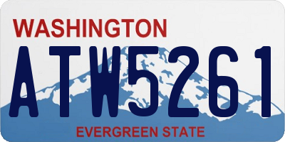 WA license plate ATW5261