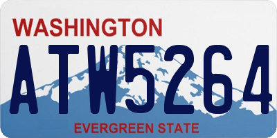 WA license plate ATW5264