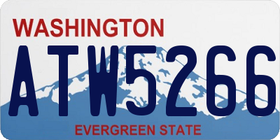 WA license plate ATW5266