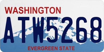 WA license plate ATW5268