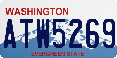 WA license plate ATW5269