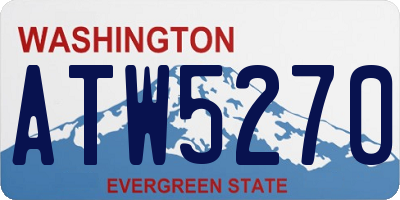 WA license plate ATW5270