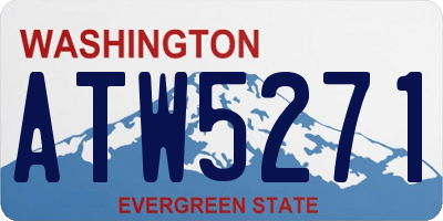 WA license plate ATW5271