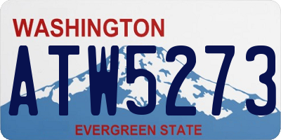 WA license plate ATW5273