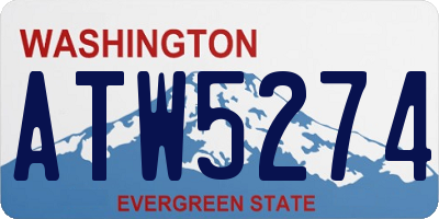 WA license plate ATW5274