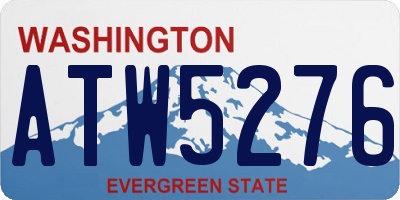 WA license plate ATW5276
