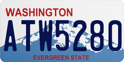 WA license plate ATW5280